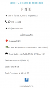 contacto psicologos pinto
